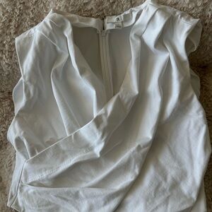 Banana Republic White Draped Blouse